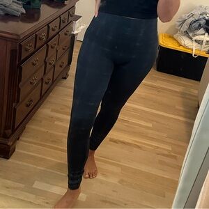 Spanx Blue Tie Dye Seamless Leggings